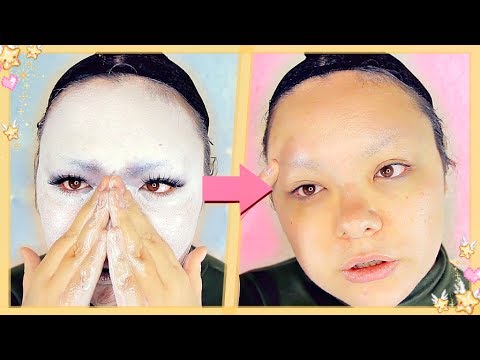 My White Foundation Makeup Routine (Full Coverage) - For Halloween,  Shironuri, Cosplay, etc. 