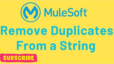 Remove duplicate values from a String | Dataweave | Mule 4