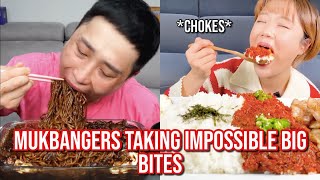 mukbangers taking IMPOSSIBLE big bites