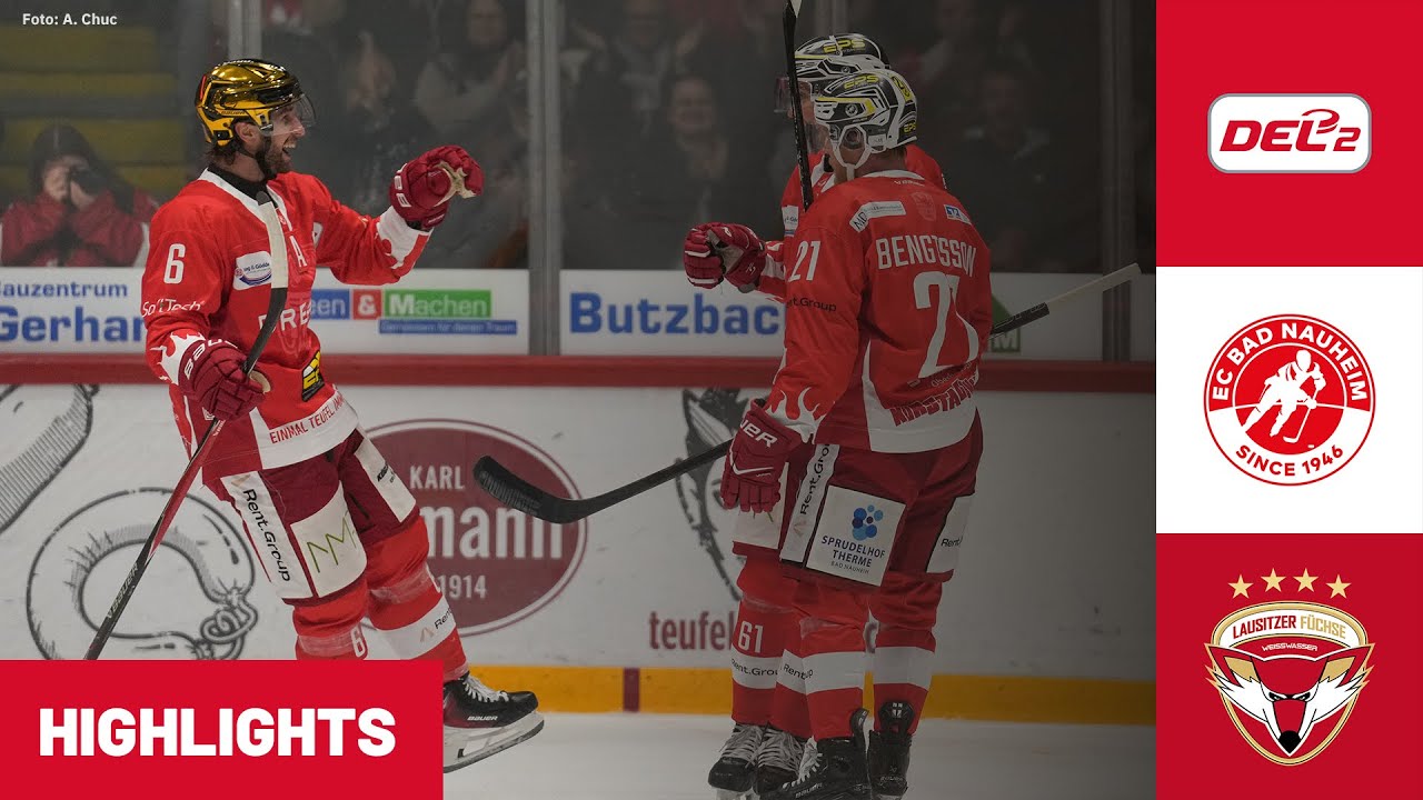 DEL2: EC Bad Nauheim vs. Lausitzer Füchse | Highlights