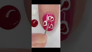 Heart &amp; Heart &amp; Heart Nail Art #nailart #nails #valentinesday #shorts