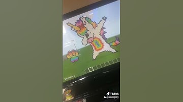 Made a Dabbing Unicorn in Minecraft took 2 hours straight to make