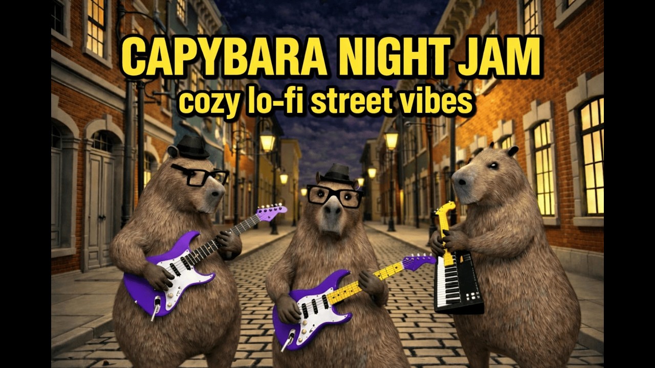 capybara night jam 🦫 | cozy lo-fi electronic street vibes