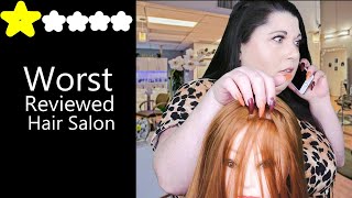 ASMR Worst Reviewed Hair Salon Roleplay (Haircut, Hair Brushing, Long Nails, Whisper, Spray, B*tchy)