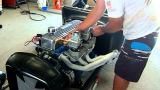 235 chevy first start up in a 1923 T bucket