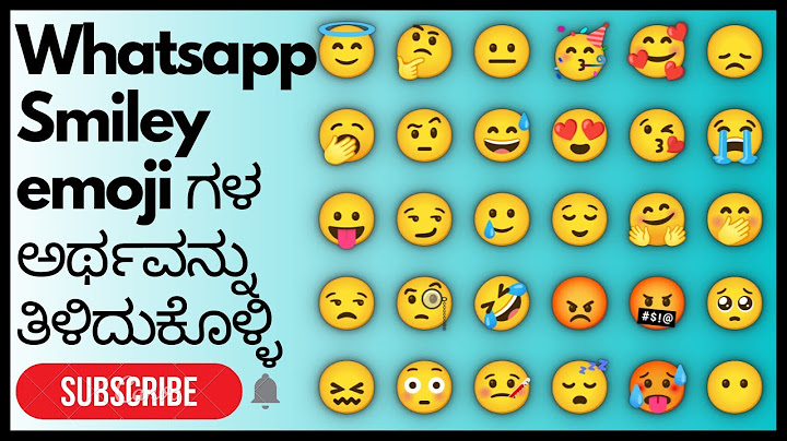 WhatsApp emoji meaning in ಕನ್ನಡ | smiley emojis meanings in kannada| WhatsApp