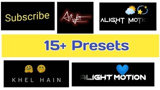 Top 15+ Alight Motion Text Animation Presets ||Alight motion text presets|Neon effect|Alight Motion