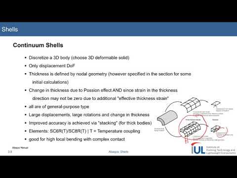 Abaqus Tutorial: Shell Elements #2 Continuum Shells
