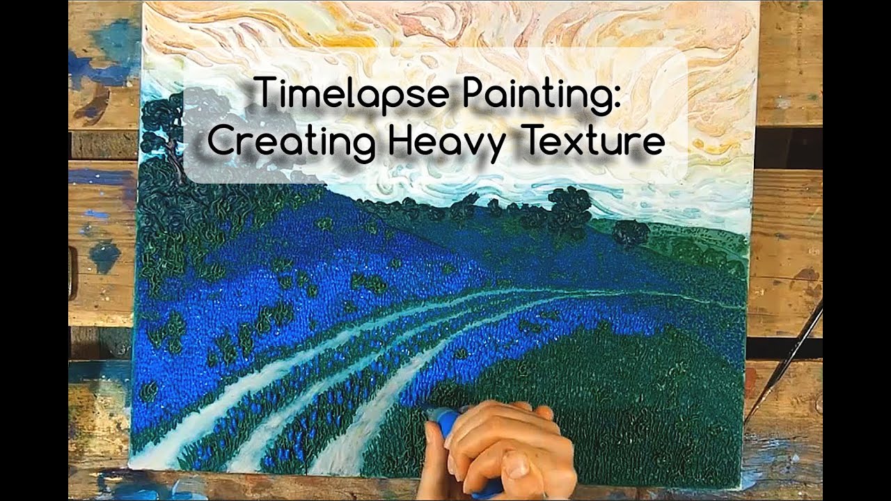 BLUE BONNETS - Acrylic Time Lapse Painting - YouTube