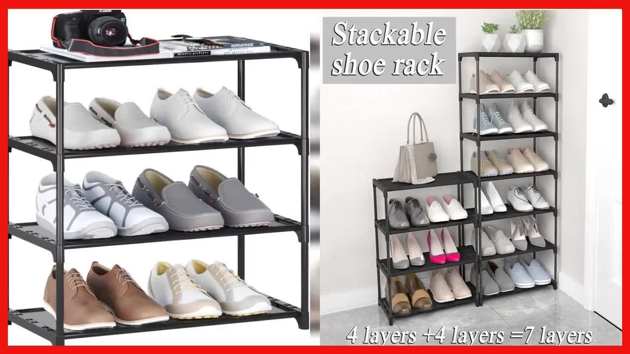 Откройте для себя идеальную компактную штабелируемую полку для обуви, которая подойдет для любой ...