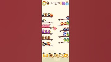 Bird sort calar game leval 1112 #games #leveldesign #gaming #colorgame #colorconcept #colormatching