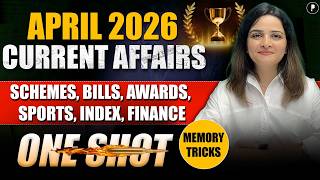 April Monthly Current Affairs I One Shot Monthly CA | Schemes, Awards,  Sports, Index, Finance