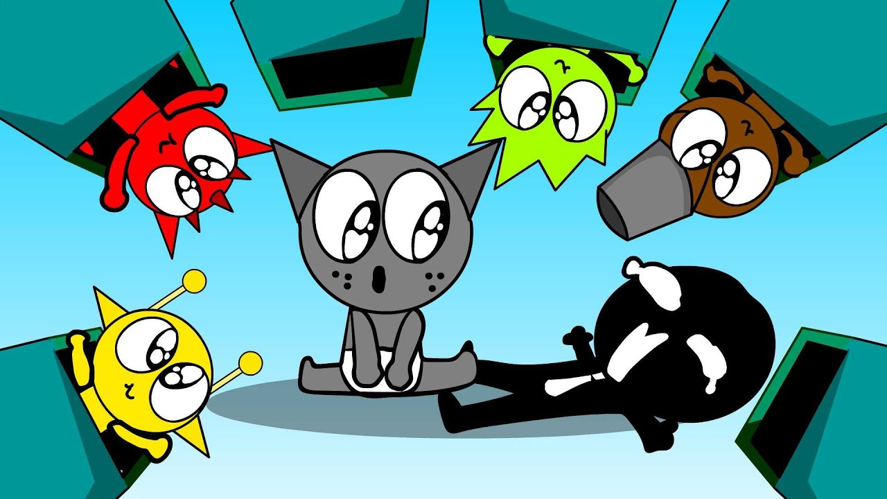 Baby GRAY is So Sad with Baby BLACK and WENDA! | Incredibox - SPRUNKI ANIMATION MEME