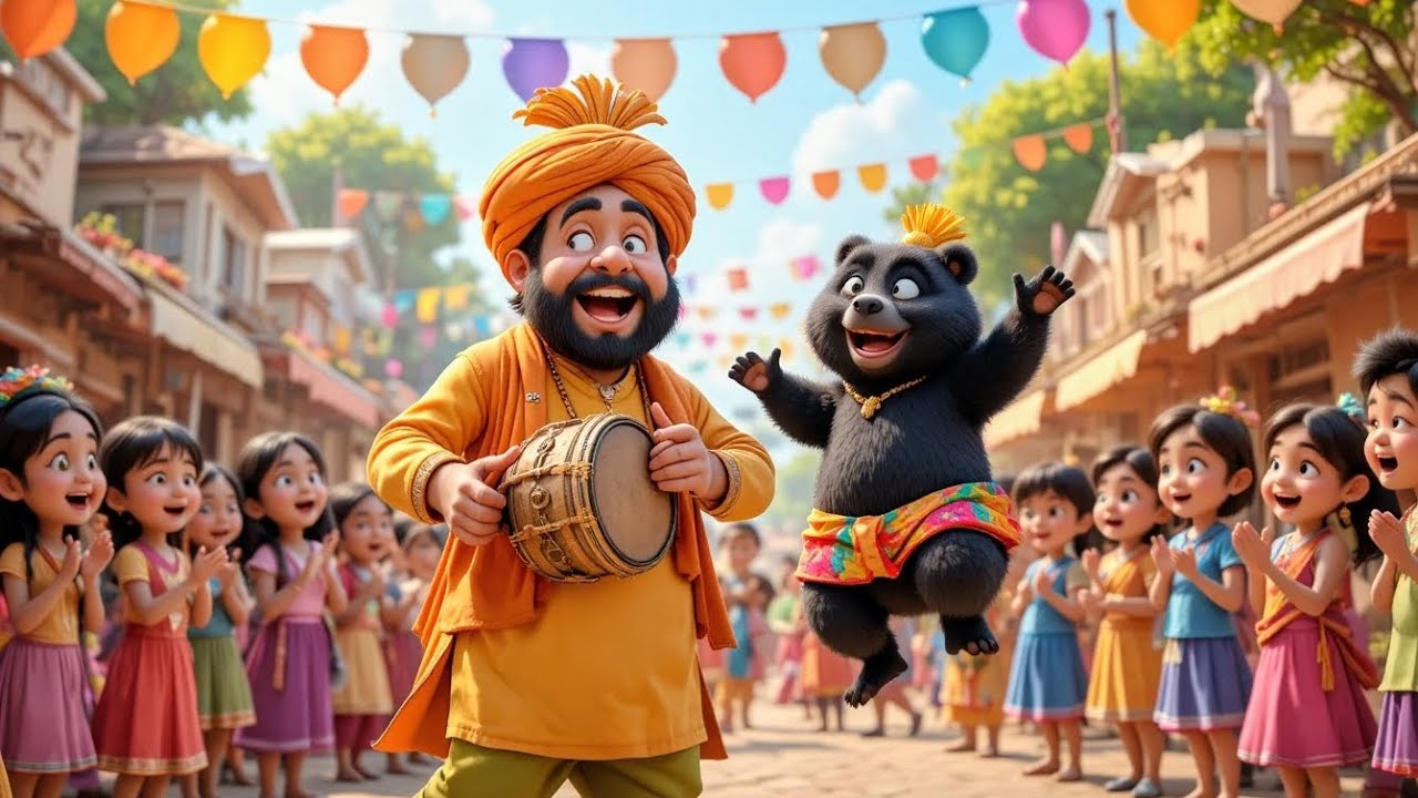 🎵 Kaalu Madari Aaya 🐻 | Bhalu Dance Song | Fun Kids Rhyme | Hindi Cartoon Song