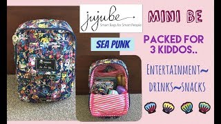 JuJuBe Mini Be (Sea Punk) : packed for 3 kiddos - Entertainment~Snacks~Drinks