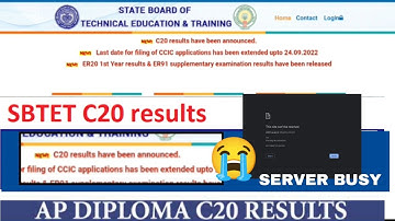 AP DIPLOMA C20 RESULTS SITE ISSUE | SERVER PROBLEM RELEASED OR NOT?