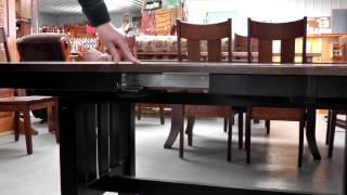 For more information on how to store our self-storing table leaves, please visit our website, www.amishfurniturefactory.com. Thanks 