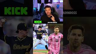 Scoring on Messi vs Hitting Skenes 🤯 #adinross #soccer #baseball