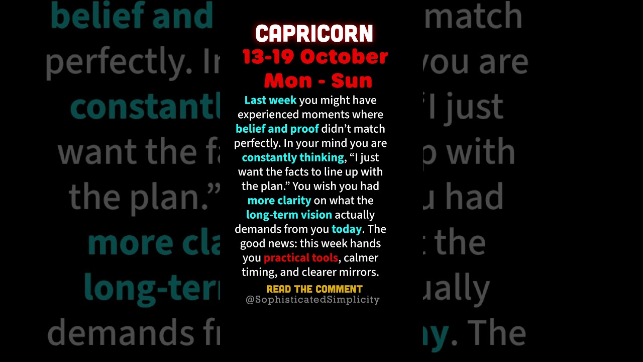 CAPRICORN 🧧 Weekly Horoscope ⚡ Chosen Ones TODAY 🔮 All Signs Monthly LOVE TAROT ❤️ October 2025