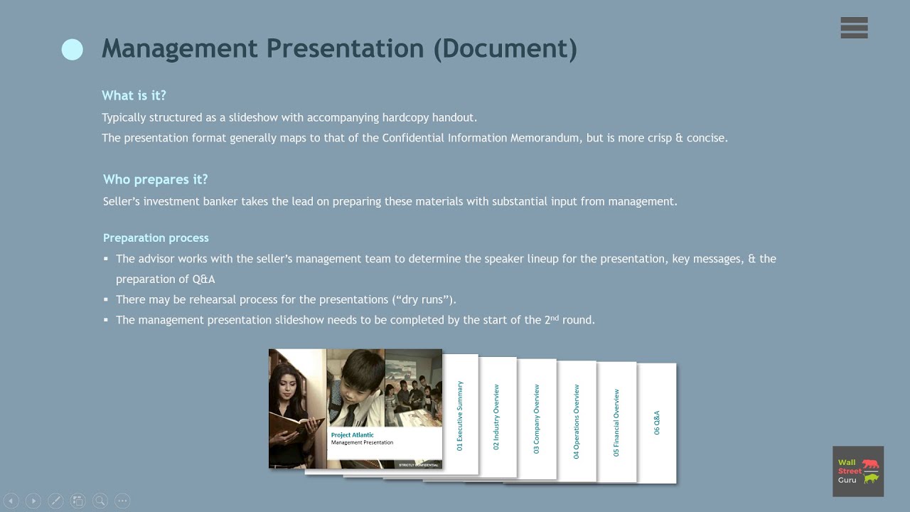 management presentation m&a