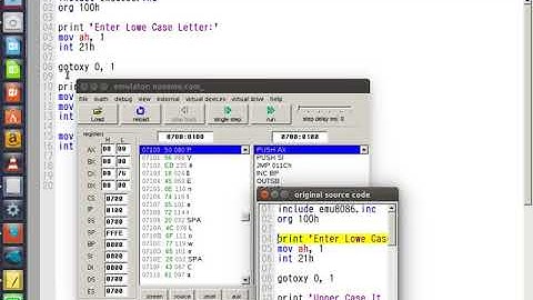 4.Upper case Lower case Conversion in emu8086