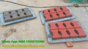 Operation -How to produce color face paving bricks by QT4 30 diesel engine cement block machine