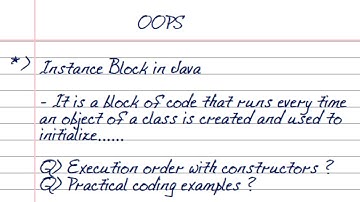 Instance Block In Java with Example