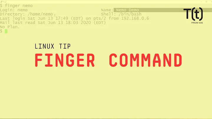 How to use the finger command: 2-Minute Linux Tips