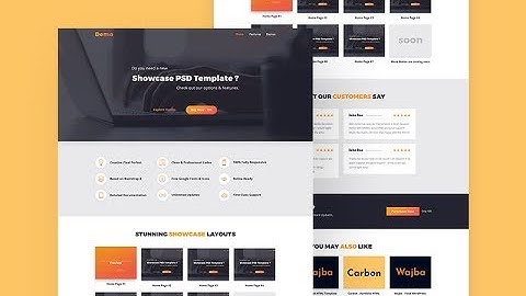 Landing Page Demo Template - Photoshop Free Download