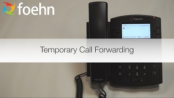 Polycom VVX 300/310 - Temporary Call Forwarding