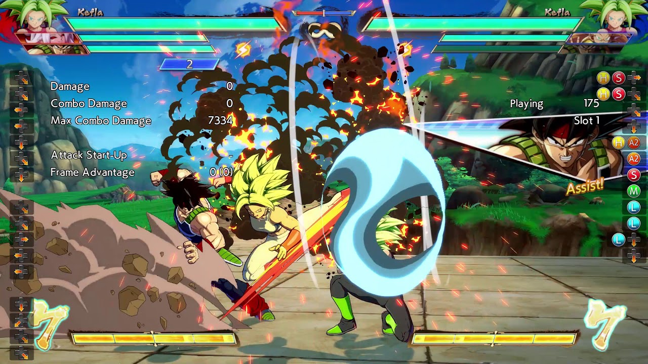 kefla hellzone midscreen cross up with bardock B assist