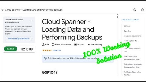 Cloud Spanner - Loading Data and Performing Backups | #GSP1049 | #qwiklabs | #arcade #googlecloud