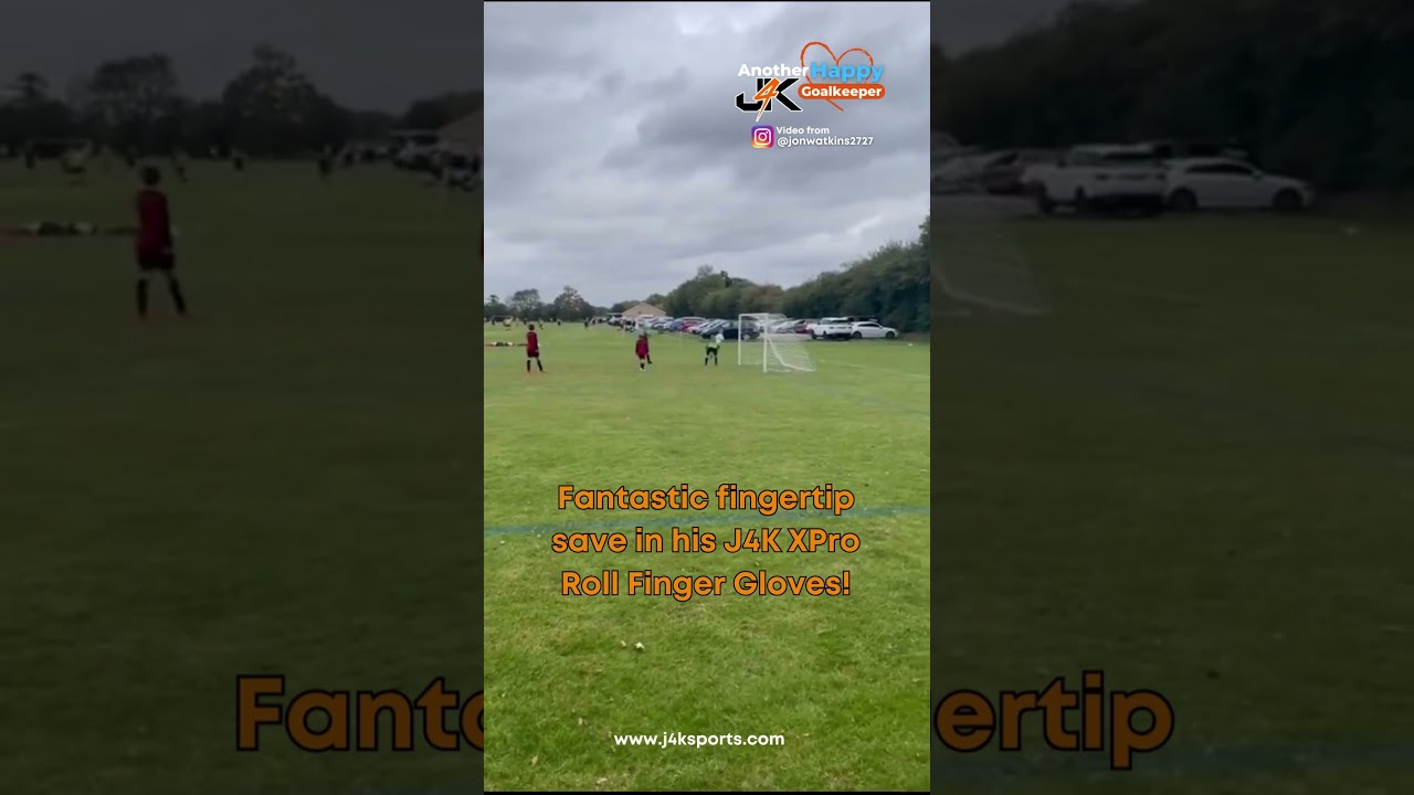 Fantastic fingertip save in his J4K XPro Roll Finger Gloves! 