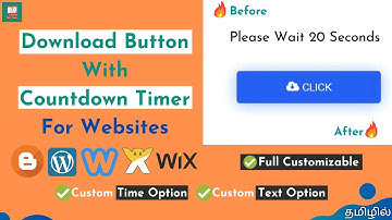 Download Button With Countdown Timer (Fully Customizable) For Websites