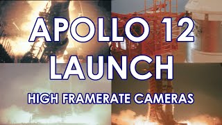 Apollo 12 Launch High-Framerate Cameras - Real speed and Slow motion, Multiple views, 60fps, 4K