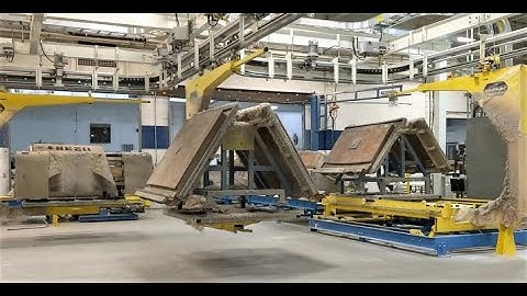 Overhead Conveyor with Roller, Drag Chain, Pop-up Transfer & Robotics for Fiberglass Application Sys