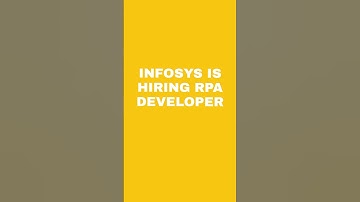 Infosys is hiring RPA Developers #youtubeshorts