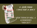 О действии страстей в пост  Постимся мы, а ближних несет