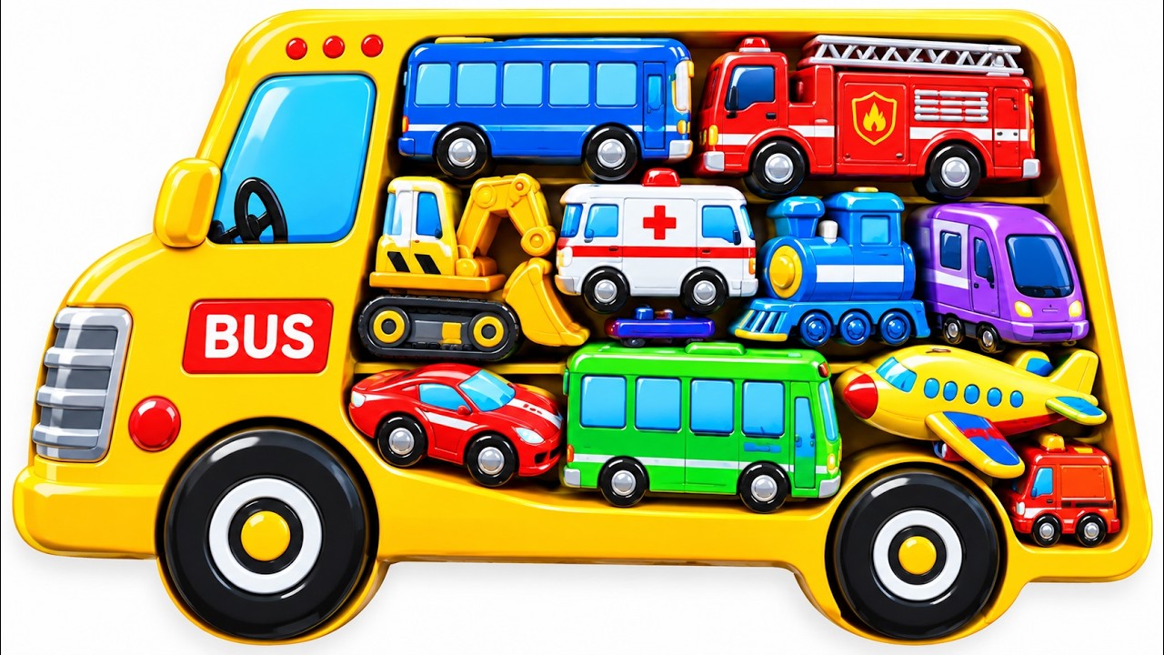 🚗🔢 Vehicle Fun Puzzle! 🧩 Explore Numbers, Shapes & Colorful Cars for ...