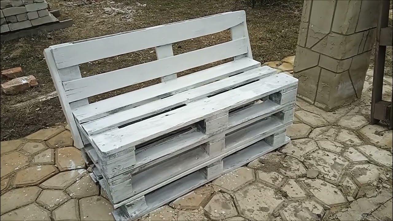 скамейка с поддонов за 30 минут - YouTube
