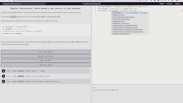Regular Expressions: Match Numbers and Letters of the Alphabet