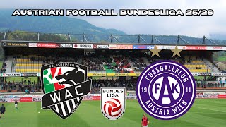 Wolfsberger vs Austria Wien | Gameplay EA Sports FC 26 | Austrian Bundesliga 25/26