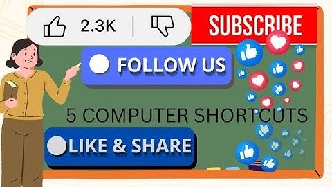 5 Shortcut Key in Computer,  Shutdown Computer Slide To Shortcut, 5 Tricks कंप्यूटर वर्क हुआ आसान l