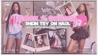 BACK 2 SCHOOL SHEIN TRY ON HAUL ☆| graphic tees, shorts, skirts, shoes, etc..