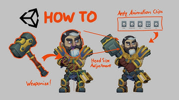 How To Apply Animation Clips, Scale Heads, Attach Weapon To Hand In Unity