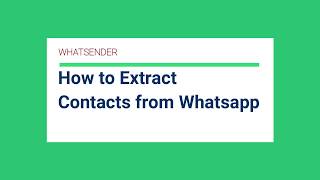 How to Export Phone Numbers from WhatsApp (List and Groups) screenshot 4