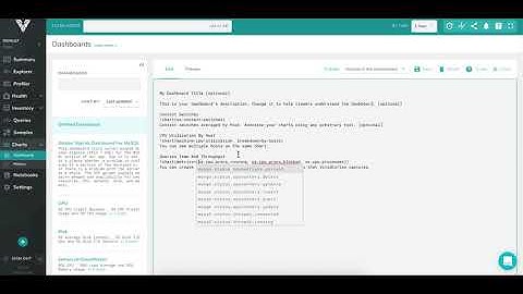 VividCortex Charts Dashboards - Quick Introductory Demo
