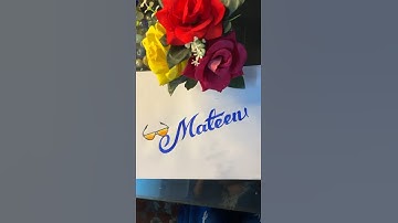 LIKE, SUBSCRIBE & COMMENT UR NAME BELOW #foryou #art #calligraphy #shortsvideo #status #trend #reels