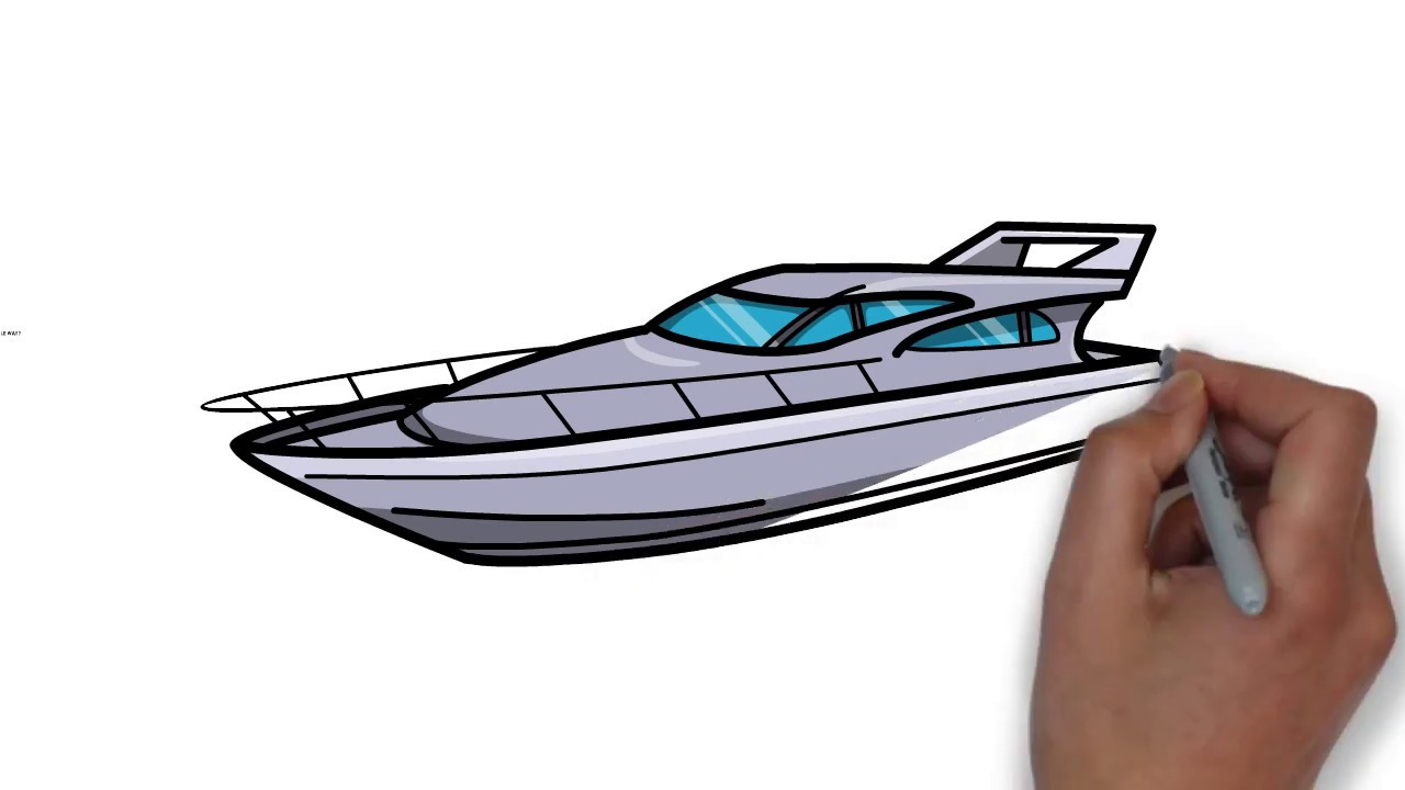 mini yacht drawing