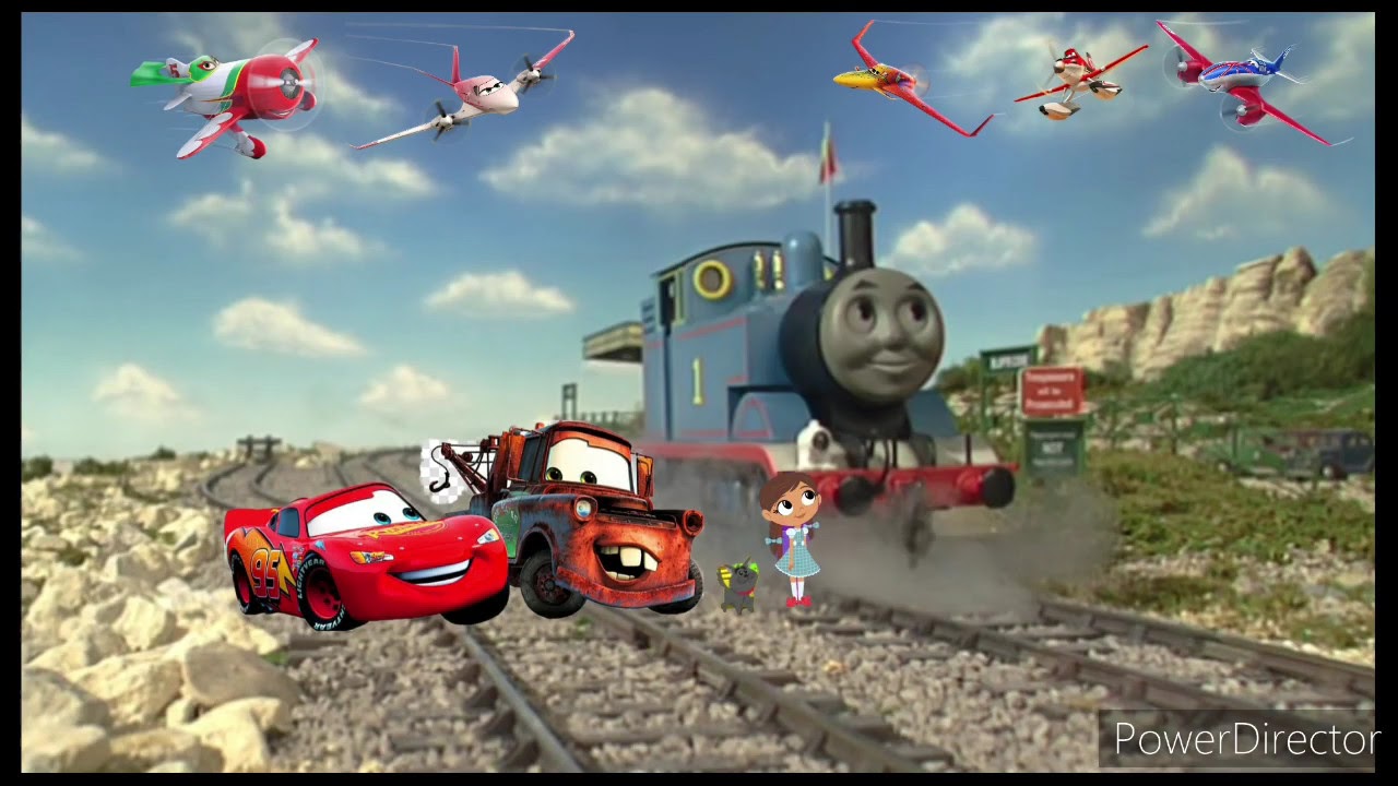 Thomas & his Friends meeting Dusty Crophopper & his Racing ...